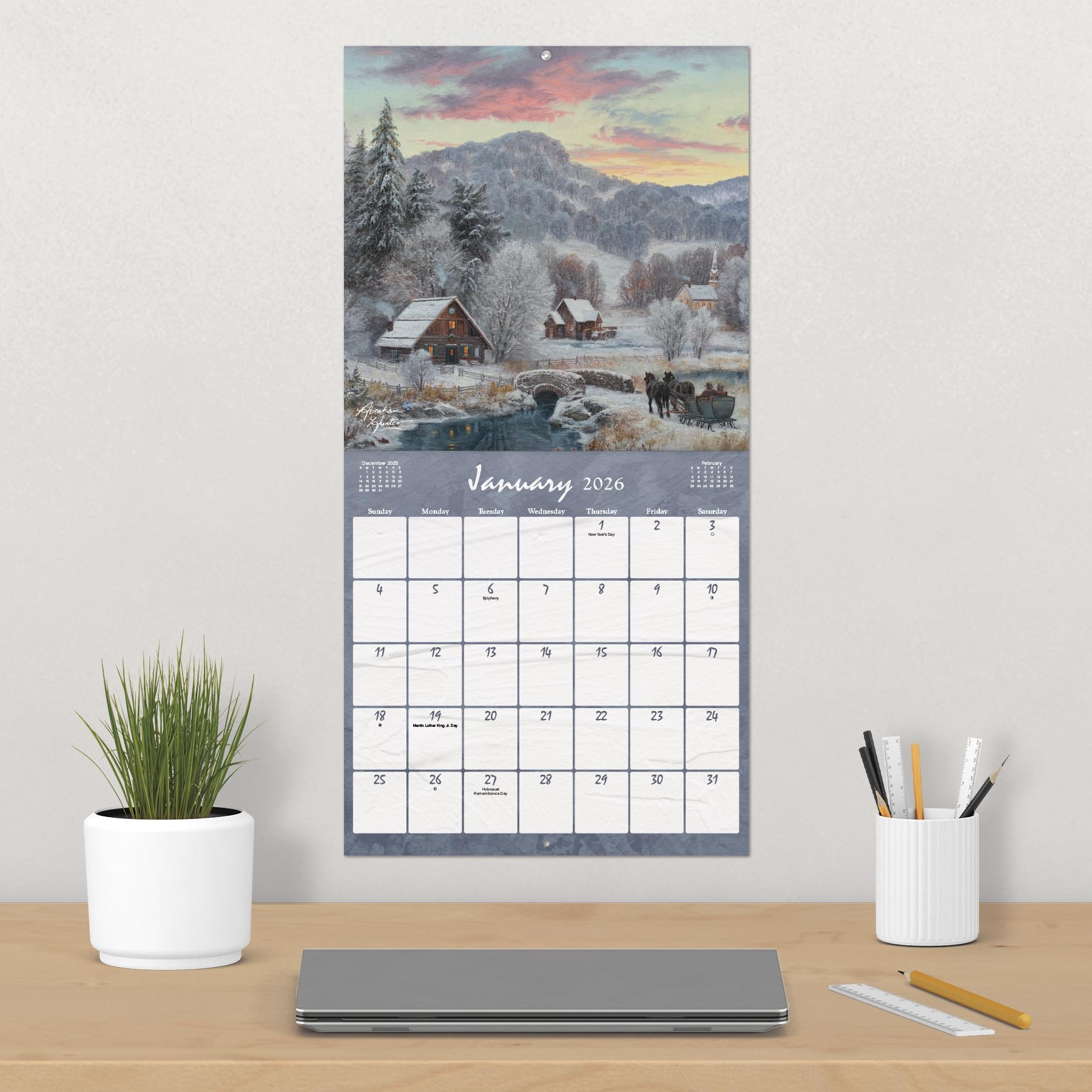 2026 Country Road - Abraham Hunter Wall Calendar