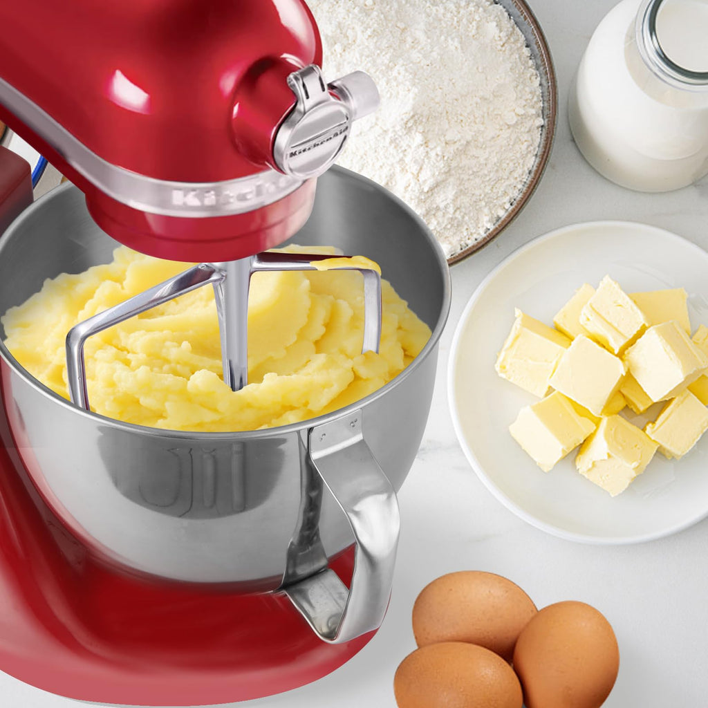 LETOMS Flat Beater for KitchenAid 7 QT Bowl-Lift Stand Mixers, Stainless Steel Paddle Accessories for Kitchen aid, Dishwasher Safe