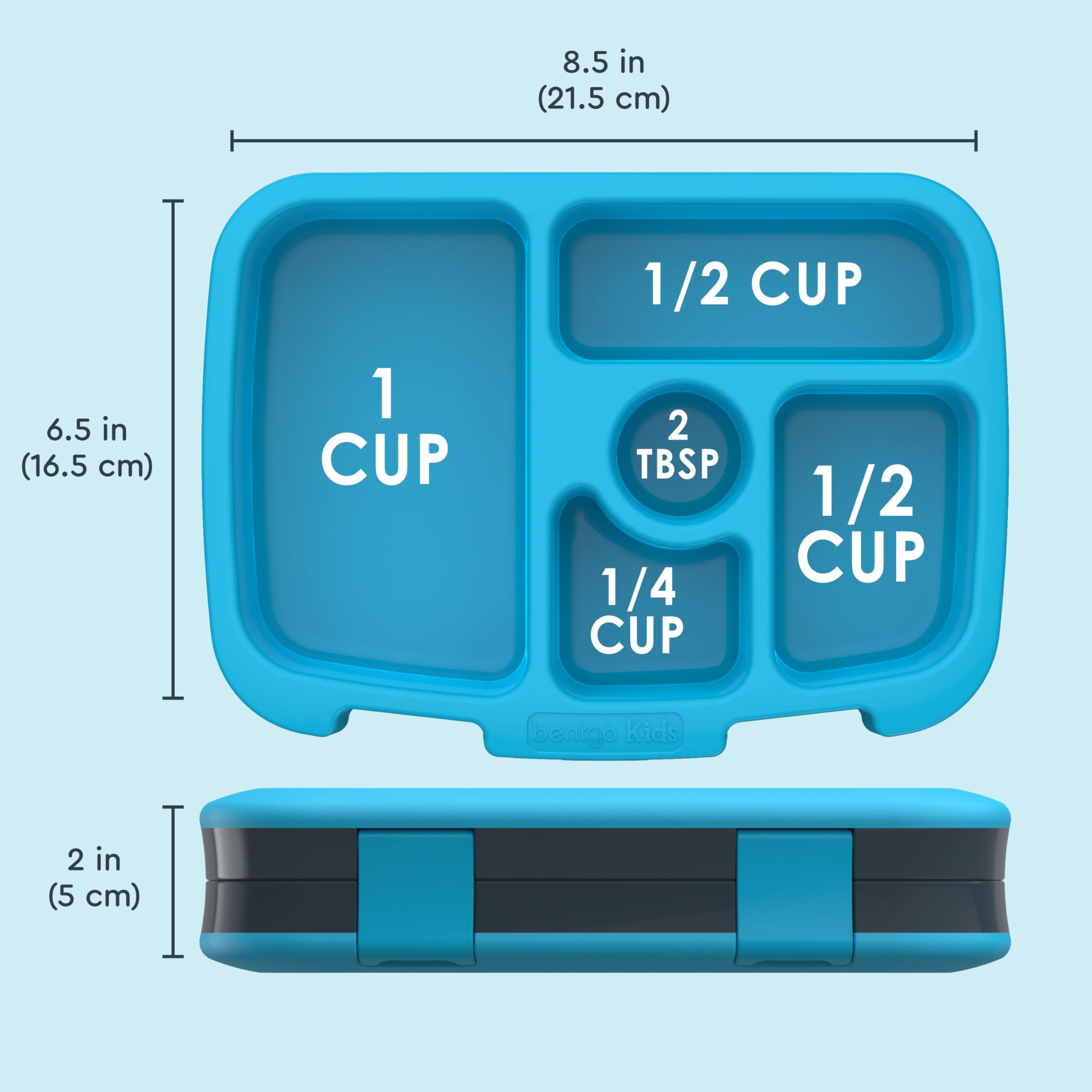 Bentgo Kids Prints Leak-Proof, 5-Compartment Bento-Style Kids Lunch Box - Ideal Portion Sizes for Ages 3 to 7 - BPA-Free, Dishwasher Safe, Food-Safe Materials (Dinosaur)