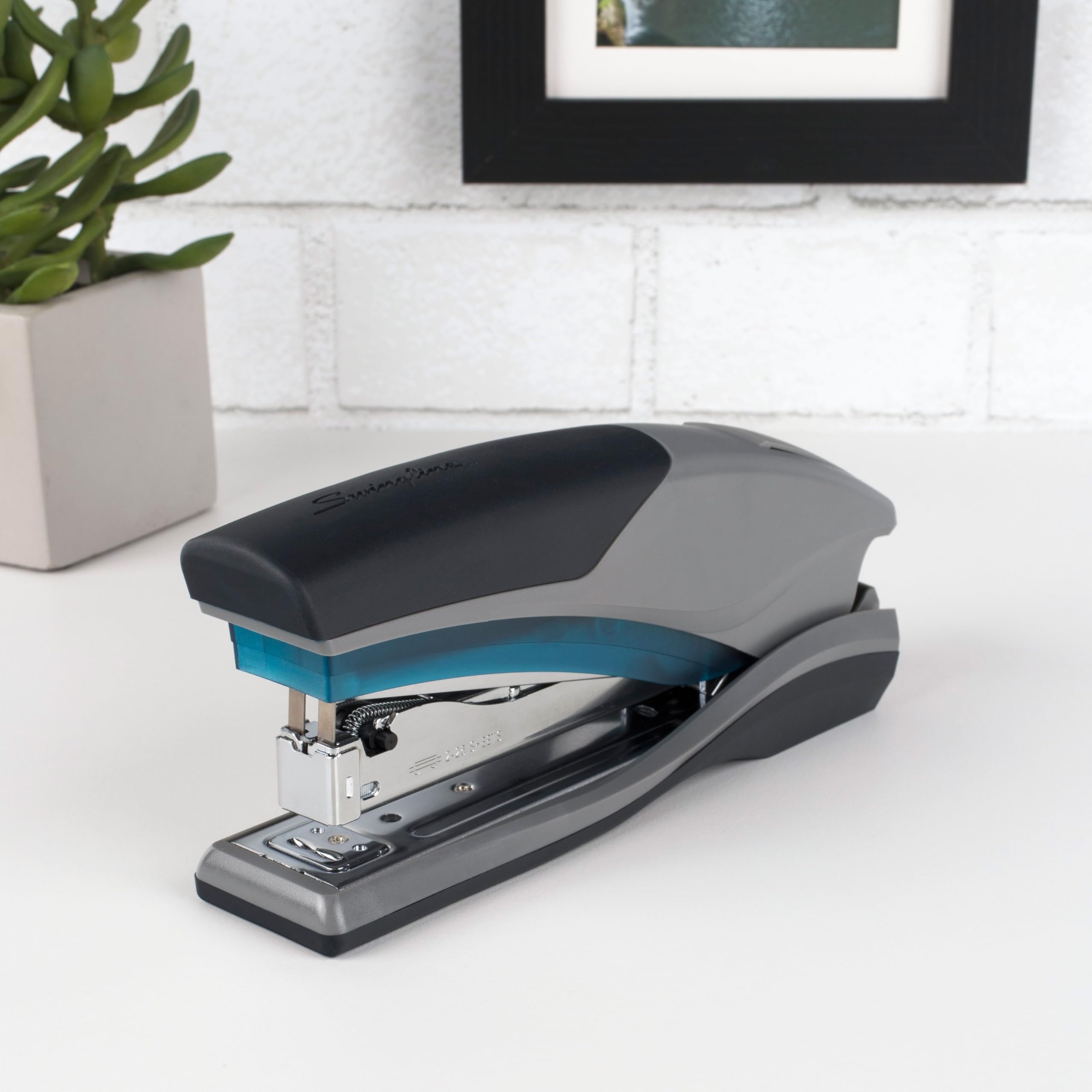 Swingline LightTouch Reduced Effort Stapler, 50% Easier, 20 Sheets, Blue (66404)