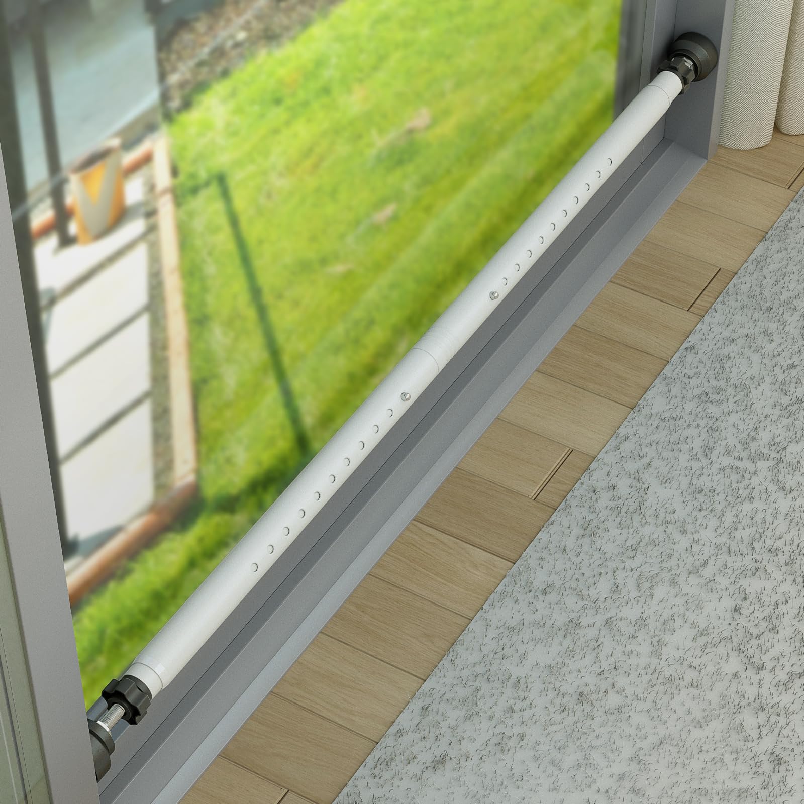 Safeguard Your Home with Adjustable Window and Sliding Door Security Bars, Offering a Wide 16.5-51 inch Range for Enhanced Protection (1, White)