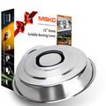 Griddle Accessories for Blackstone Grill Basting Dome 12” Stainless Steel Round Steamer Lid Black Stone Cooking Cover BBQ Melting Dome flat top Barbecue and Dad Gift