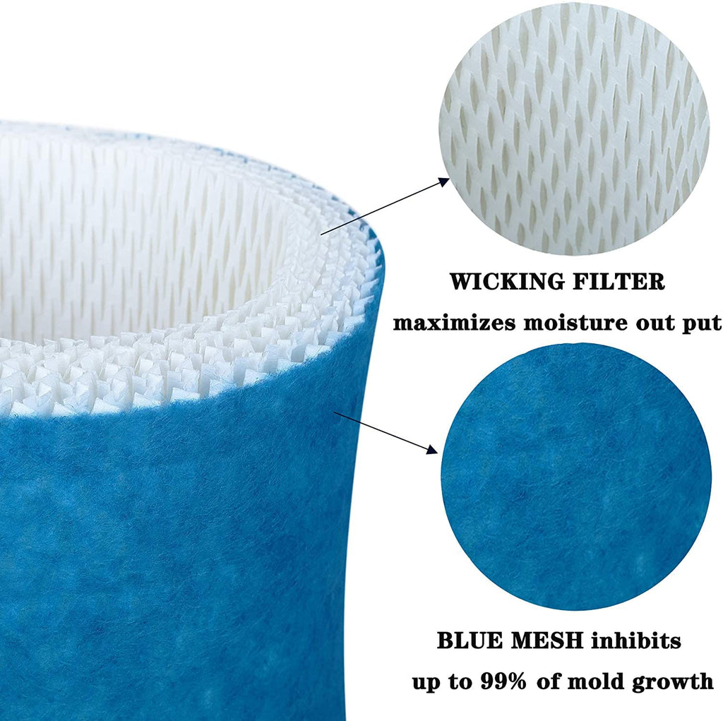 EXSUPRO Humidifier Wicking Filters Compatible with Honeywell HC-888, HC-888N, Filter C Replacements for Honeywell HC888 Series HCM-890 HEV-320 & Duracraft D88 DCM-200(4 pack)