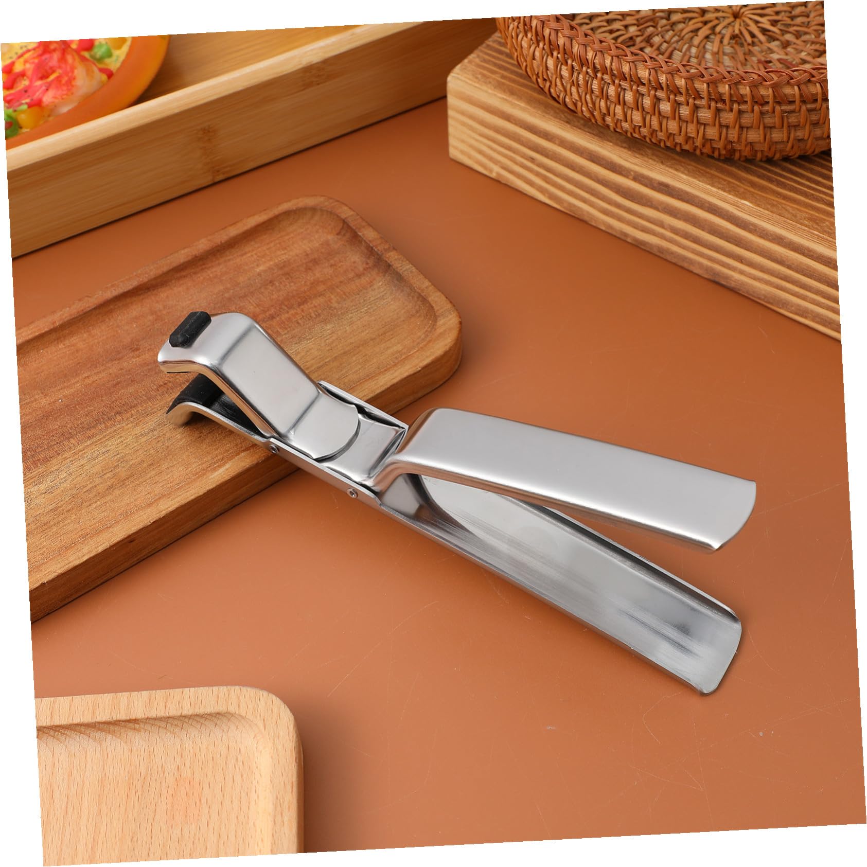 Angoily Anti-scalding Kitchen Plate Gripper Clip Stainless Steel Hot Bowl Holder with Abs Heat-Resistant