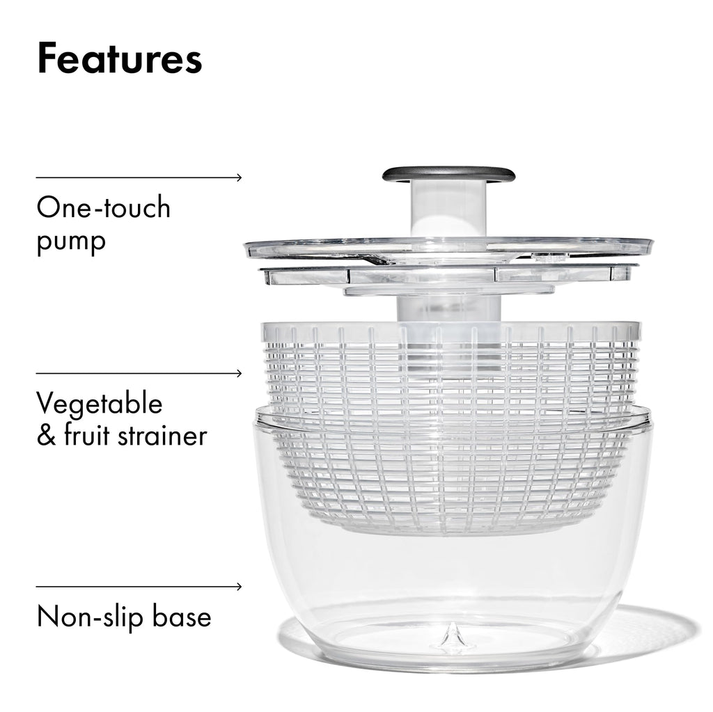 OXO Good Grips Good Grips Salad Spinner, 10.25-Inch Clear