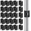 Supkiir 100 Pairs 200 Pack Wire Shelf Clips, Black Wire Shelving Shelf Lock Clips for 1" Diameter Post Shelving, Shelving Sleeves Replacement Clips Fits with Thunder Group, Alera, Metro