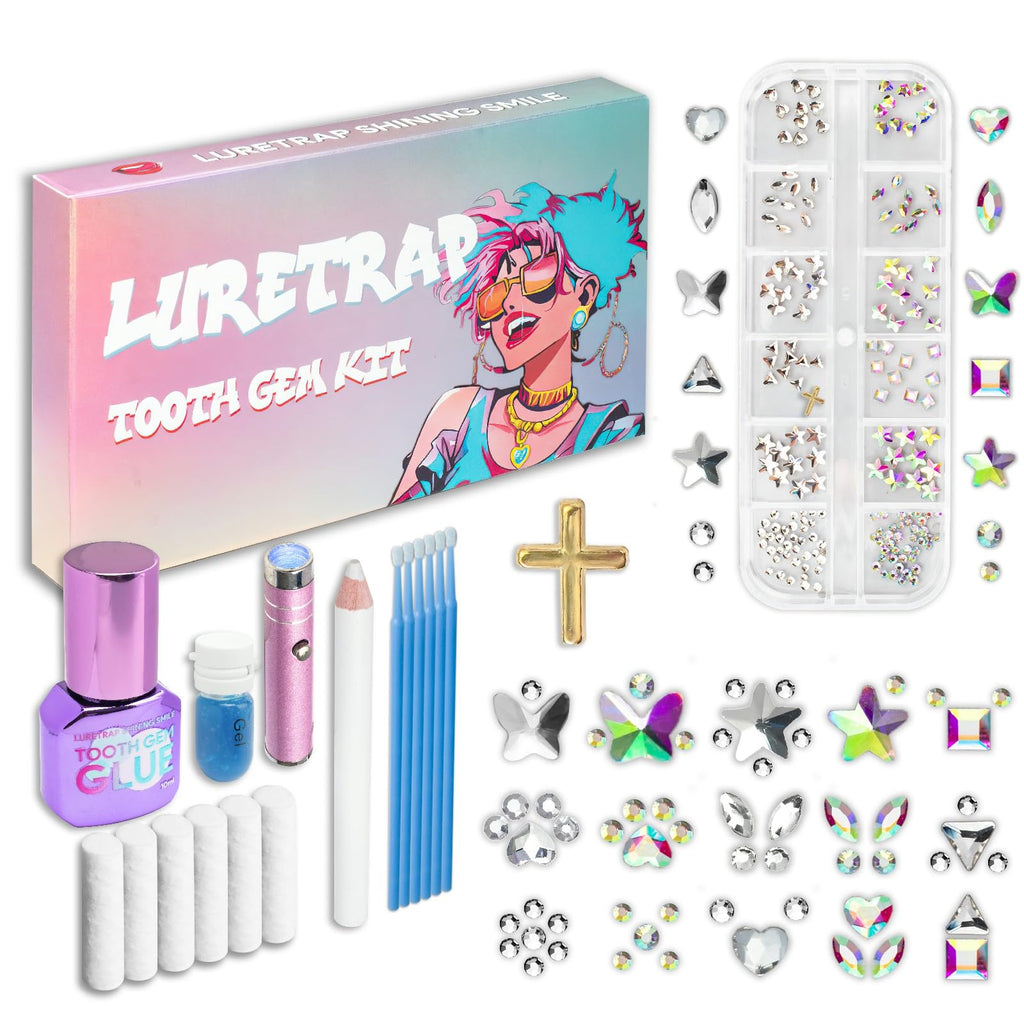 DIY Tooth Gem Kit - 200 Sparkling Crystals, Teeth Jewelry Starter kit, DIY Crystals Diamond Tooth Gems Kit for Teeth （200 PCS）