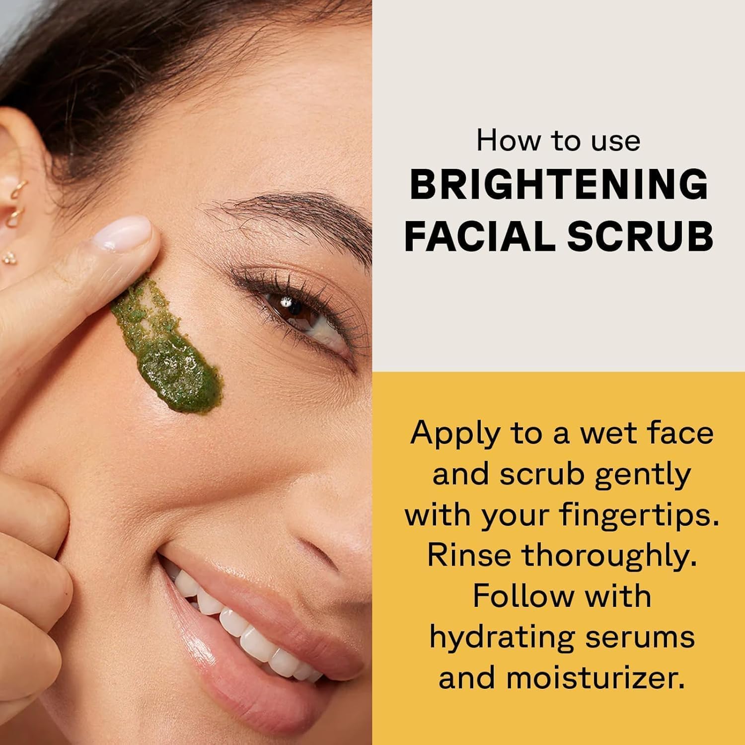 Acure Brightening Facial Scrub, Exfoliating Face Wash, Face Scrub for Women & Men for Radiant Skin, Facial Cleanser with Sea Kelp & French Green Clay, Gentle Exfoliant Cleanser Skin Care, 118ml