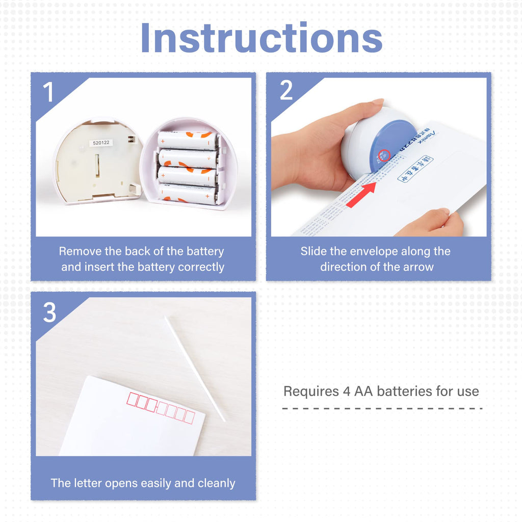 Electric Letter Opener, LO85B Blue Letter openers Envelope, Envelope Opener, Blue Asmix(Japan Import)