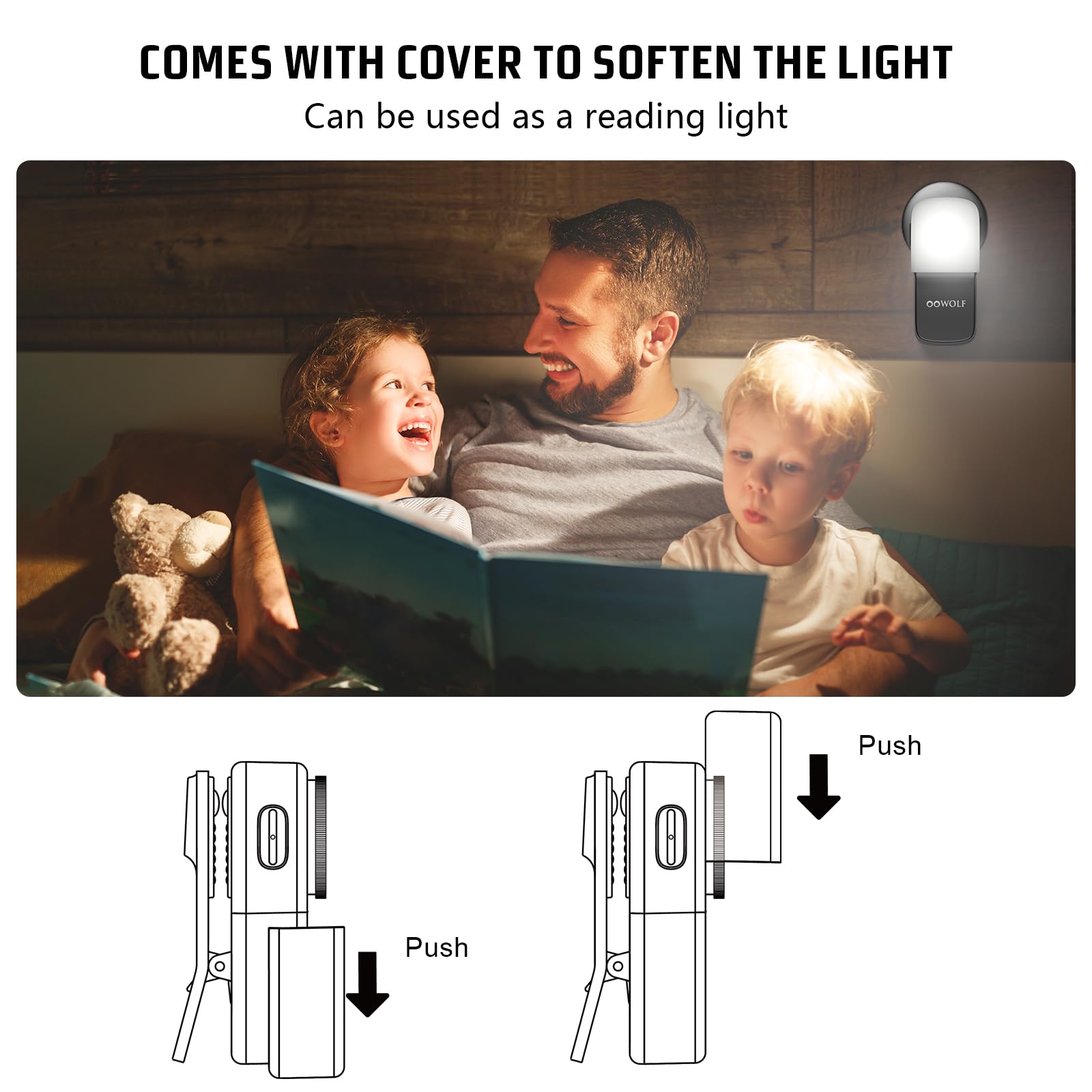 OOWOLF LED Flashlight Rechargeable Super Bright, EDC Flashlight with Flood, Red Light, Waterproof Pocket Light, Easy to Magnetic Attach and Clip-on for Hiking, Working and Daily Use, Camping Emergency