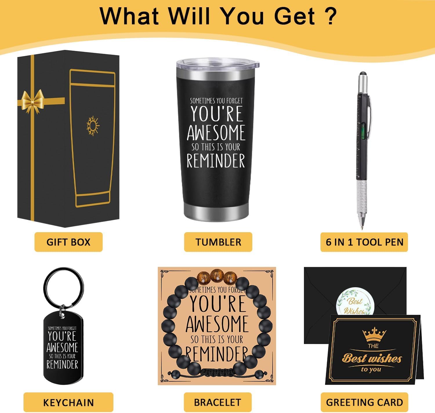 Birthday Gifts for Men, Husband, Boyfriend, Him, Father's Day Gifts, Inspirational Gifts for Men Dad, Thank You Appreciation Gifts for him- 20 Oz Travel Tumbler