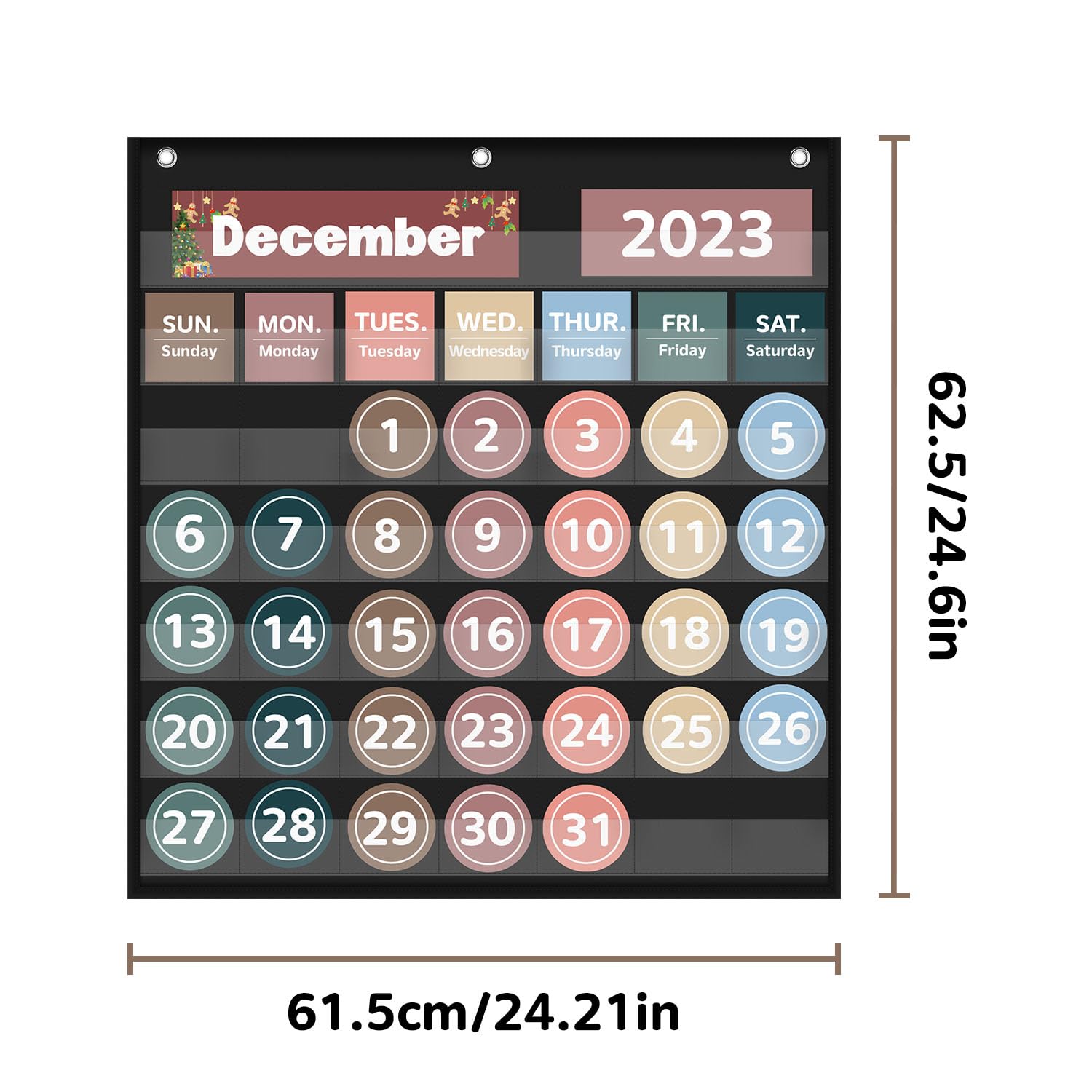 Boczif Monthly Calendar Pocket Chart for Classroom with 88 Cards, Printed Days of The Week and Reusable, Learning for Home or Kindergarten, Teacher Must Have Supplies That Fits Any School Décor