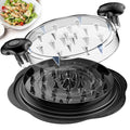 Chicken Shredder Tool Twist Large Chicken Breast Shredder with Brush&Fork, Visible Meat Shredder Machine, Strong Anti-Slip Strip, Ergonomic Handle, BPA Free, Suitable for Pork Beef Chicken (Black)