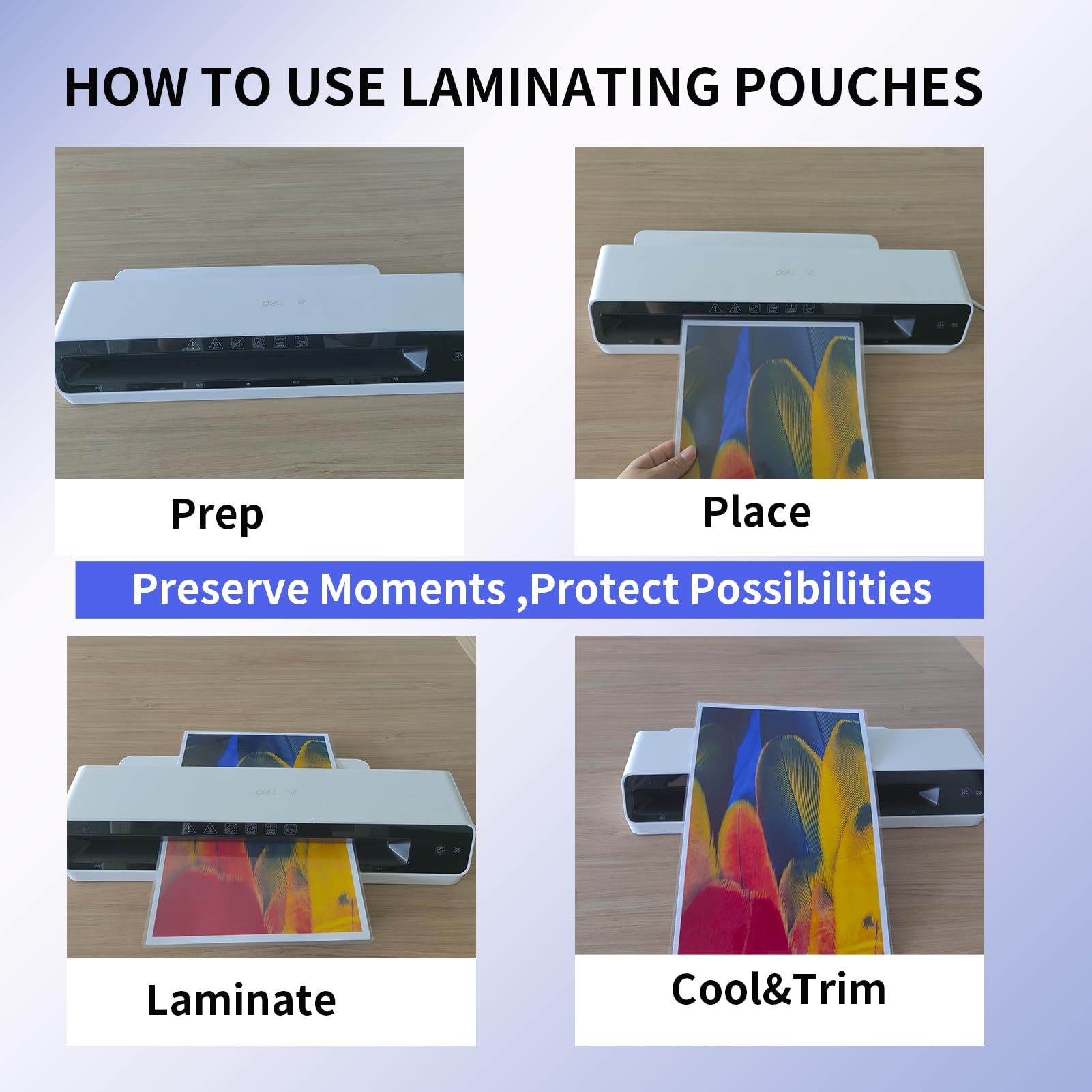 ELYGRAP 100 Pack 5Mil Legal Size Laminating Sheets 8.5"x14" (9x14.5) - Choise for Teachers and Officers-Thermal Pouches, Compatible with All Laminators for Documents/Cards/Photos