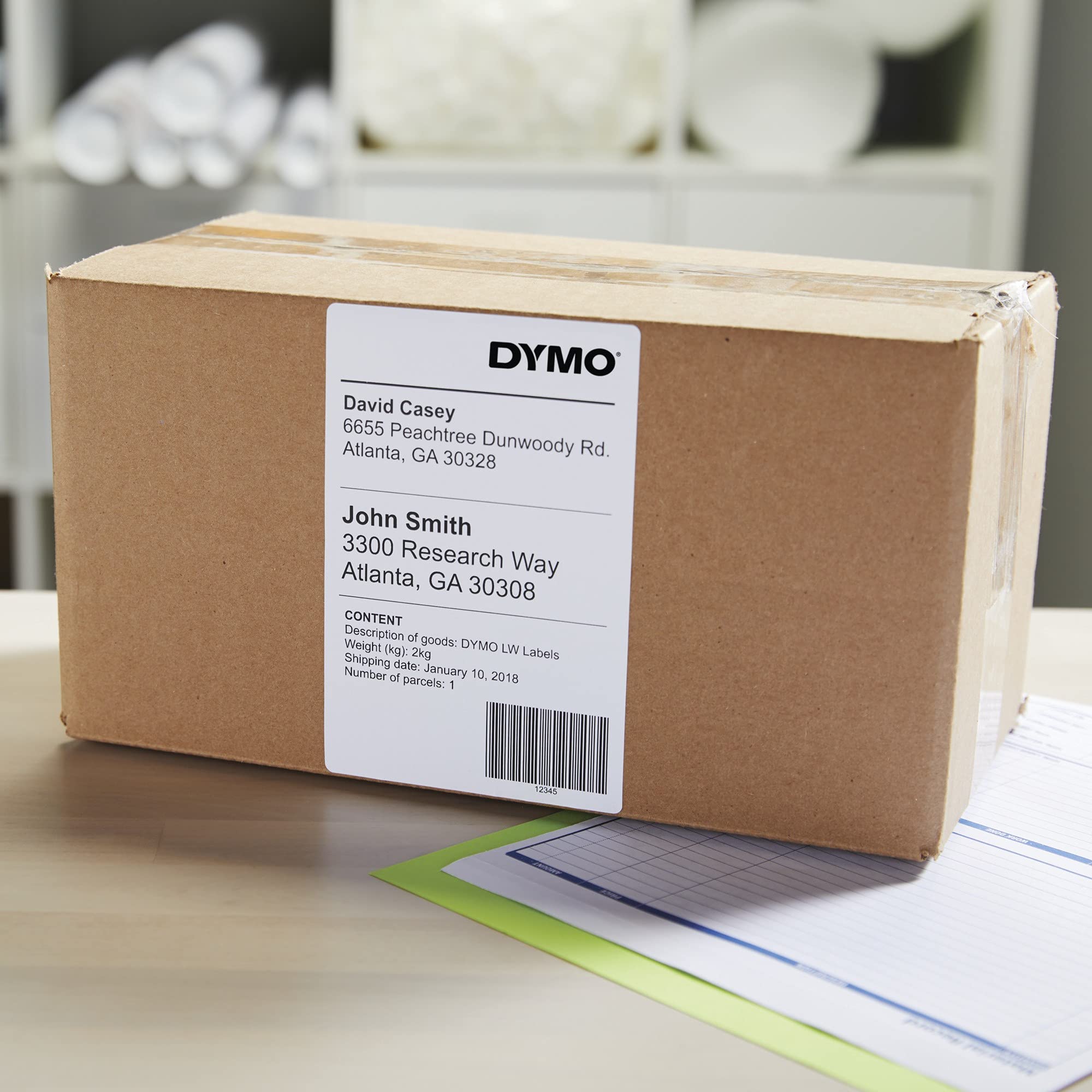 DYMO LW Extra-Large Shipping Labels for LabelWriter 5XL and 4XL Label Printers Only, 4" x 6" (104 x 159 mm) Stickers, Black Print, White Label Maker Tape, 1 Roll of 220