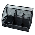 Desk Organizer with Drawer and Multi-Compartment Design for Office Supplies, Cosmetics, and Home Accessories-Steel Mesh