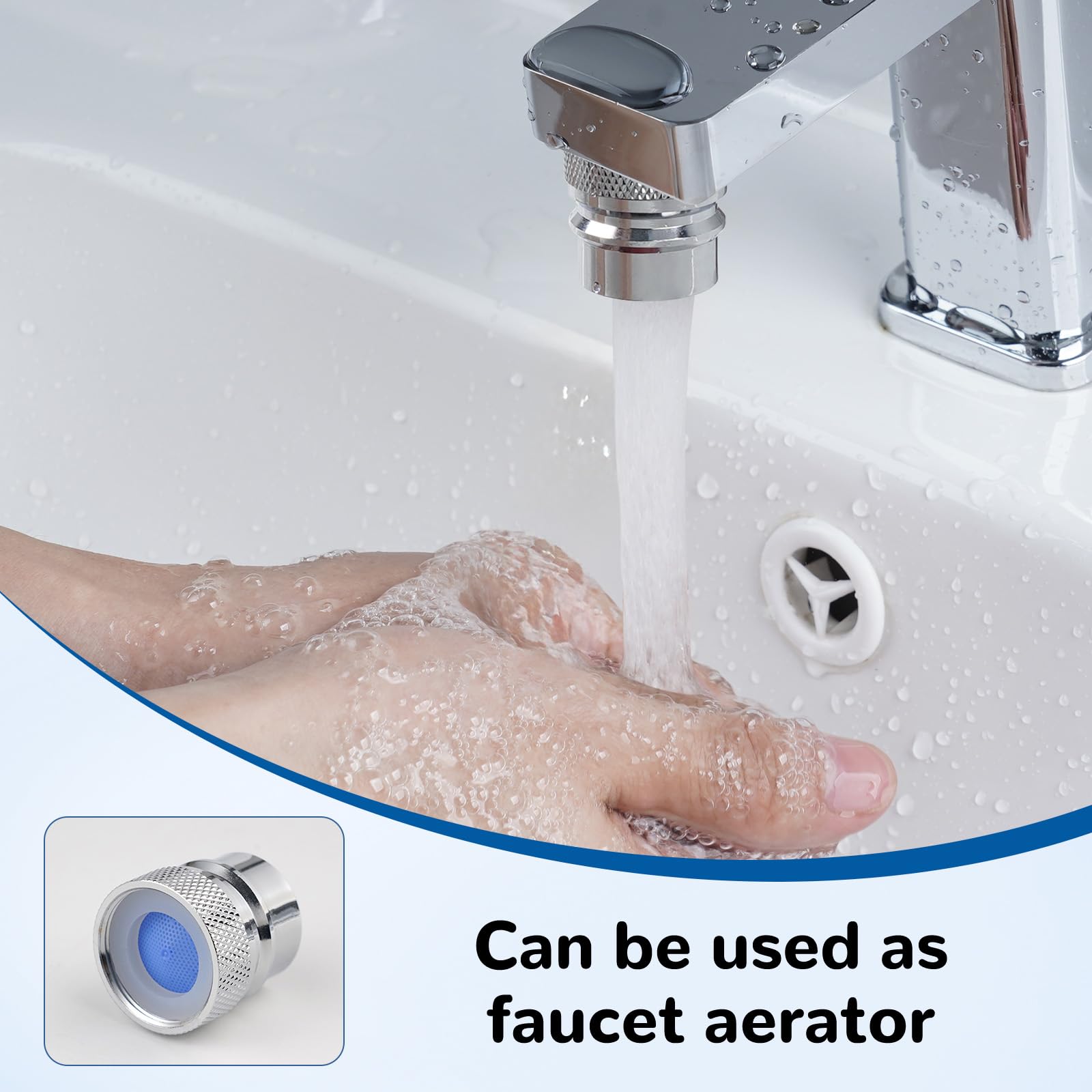 Hibbent 2 Pack Faucet to Dishwasher Adapter, Quick-Connect Dishwasher Snap-On Connection, with Swivel Ball Joint and Faucet Aerator, Male 15/16 Inch and Female 55/64 Inch, Chrome