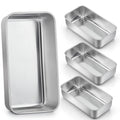 LIANYU 4 Pack Loaf Pans for Baking, 9x5 Inch Stainless Steel Bread Pan, Meatloaf Baking Tin for Homemade Banana Bread, Dishwasher Safe