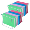 Heavy Duty Steel Hanging File Frame,Letter Size Hanging File Folder Frame,Adjustable Length 10" to 18",2 Packs(Without Folders)