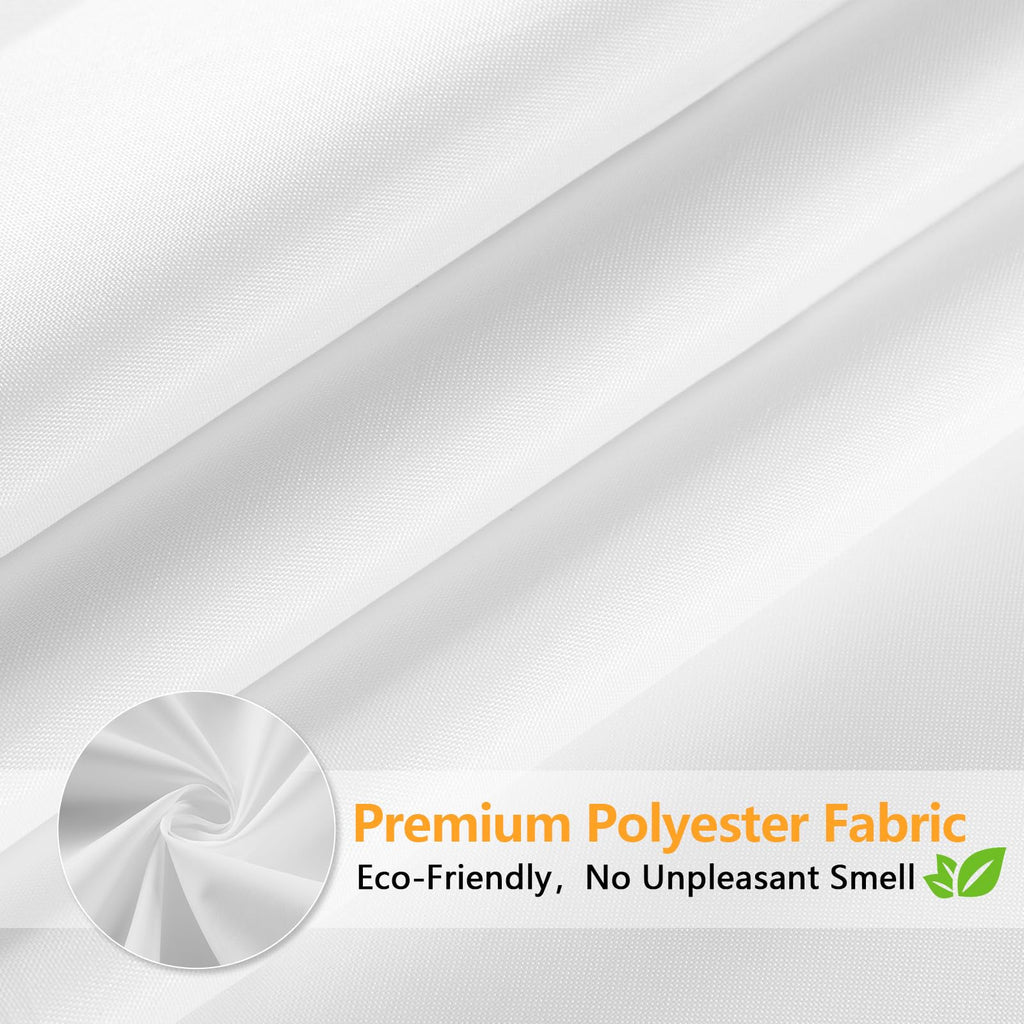 Seenus 72 x 78 inch Extra Long Fabric Shower Curtain Liner with 3 Large Magnets, Waterproof Cloth Shower Liner Washable Hotel Quality, White Shower Curtain Long for Bathroom