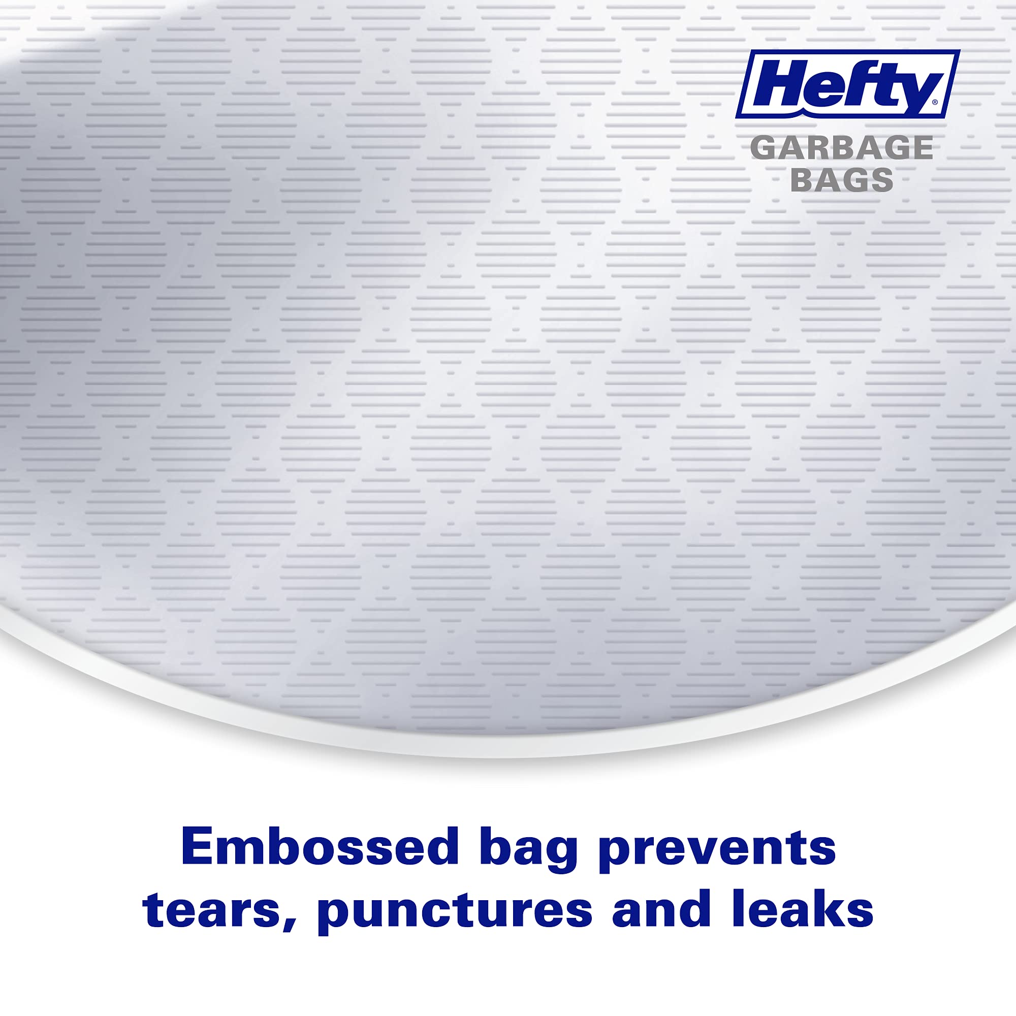 Hefty Garbage Bags, Ultra Strong Tall 50 Litres White, Drawstring, Arm & Hammer odour neutralizer, 120 Bags, Fits simplehuman code N
