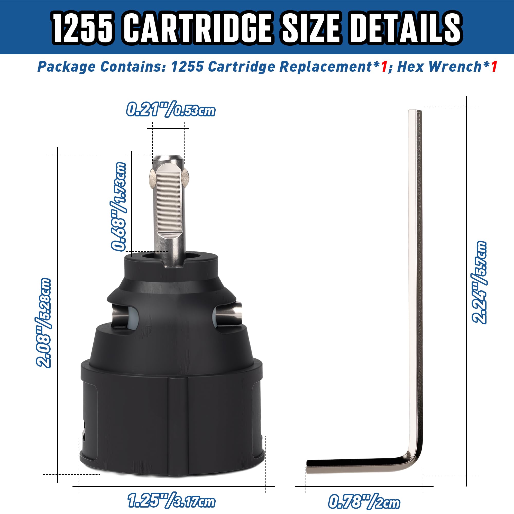 1255 Faucet Cartridge for Moen Kitchen Faucet Cartridge Replacement Part for Moen 1255 Replacement Cartridge Parts Bathroom Single Handle Faucet Valve Kits