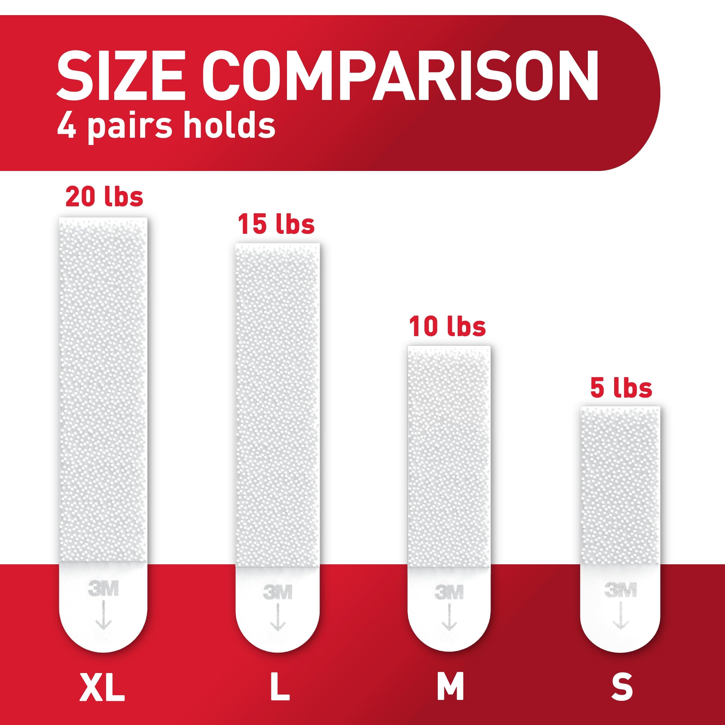 Command 20 Lb XL Heavyweight Picture Hanging Strips, Damage Free Hanging Picture Hangers, Heavy Duty Wall Hanging Strips for Living Spaces, 16 White Adhesive Strip Pairs
