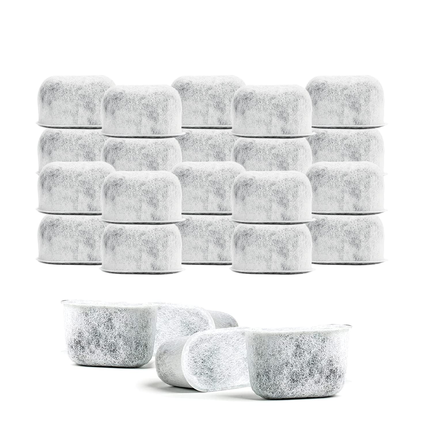Breville 24-Pack Replacement Charcoal Water Filters - Premium Activated Charcoal Filters For Coffee Makers and Espresso Machines