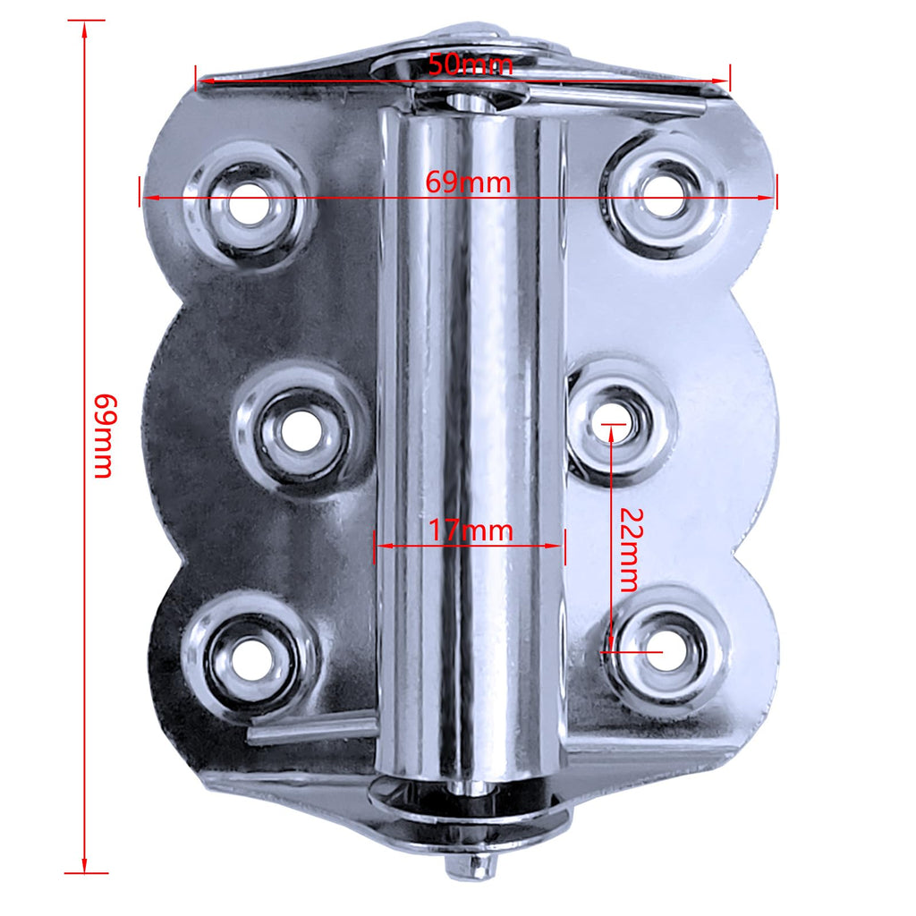 Stainless Steel Butterfly Hinge Screen Window Automatic Door Closing Spring Hinge with Screws (4)