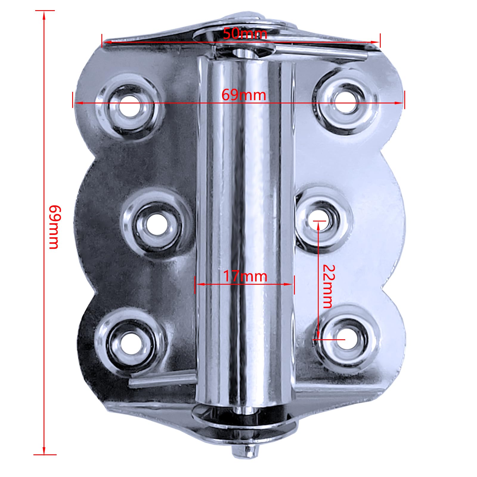 Stainless Steel Butterfly Hinge Screen Window Automatic Door Closing Spring Hinge with Screws (4)