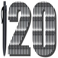 Aozora Pens Bulk 120 Pack Black Click Pens No Bleed Wholesale Retractable Ballpoint Pens Medium Point,Smooth Ink Pens for Journaling School Office Supplies 1.0MM Black Ink