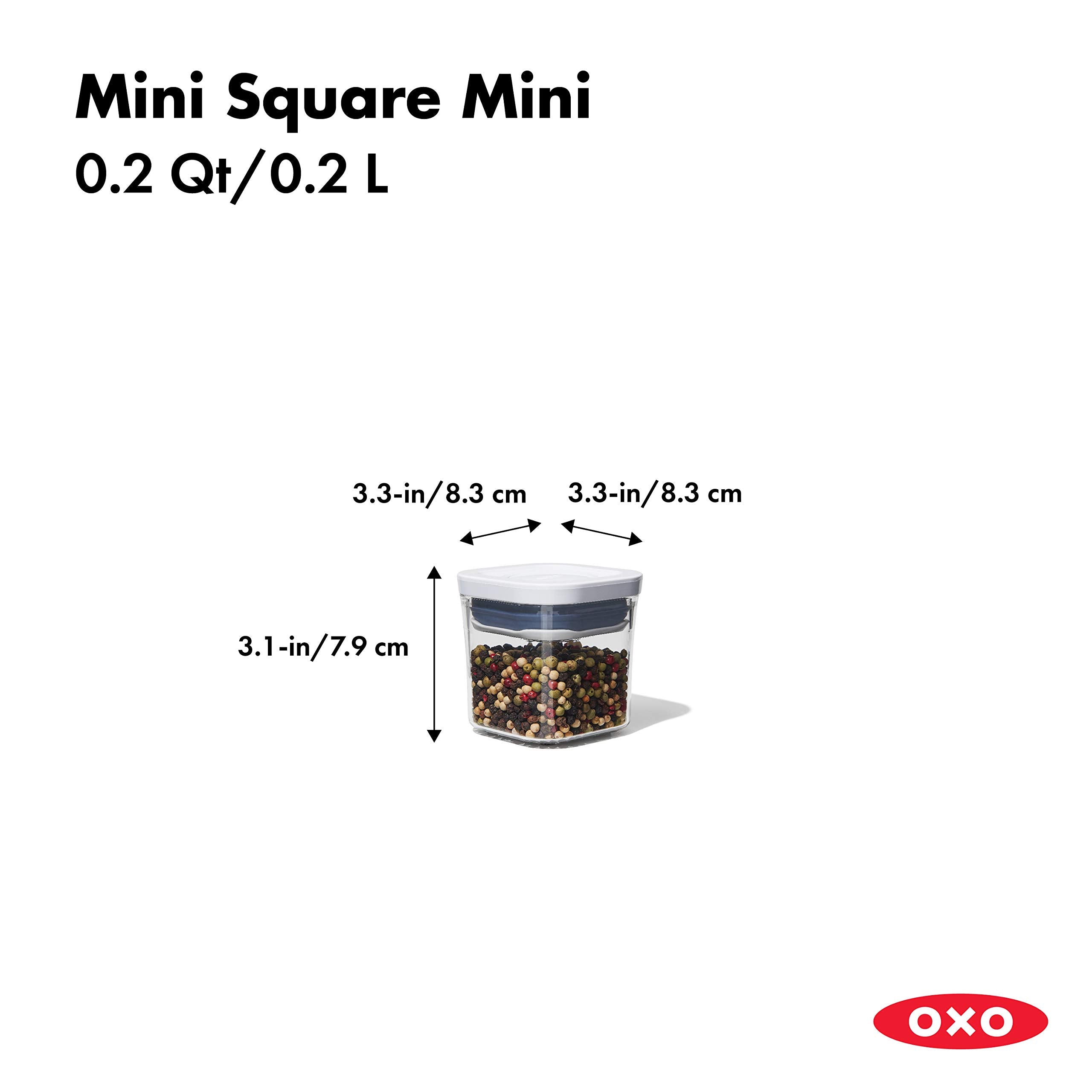 OXO Good Grips 4-Piece POP Mini Container Set, White, 4 Piece Set