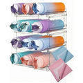 Water Bottle Organizer for Fridge –Versatile Stackable Water Bottle Holder & Storage Rack for Pantry, Cabinet, Counter or Water Bottle Organizer for Kitchen & RV Includes Two Cleaning Towels