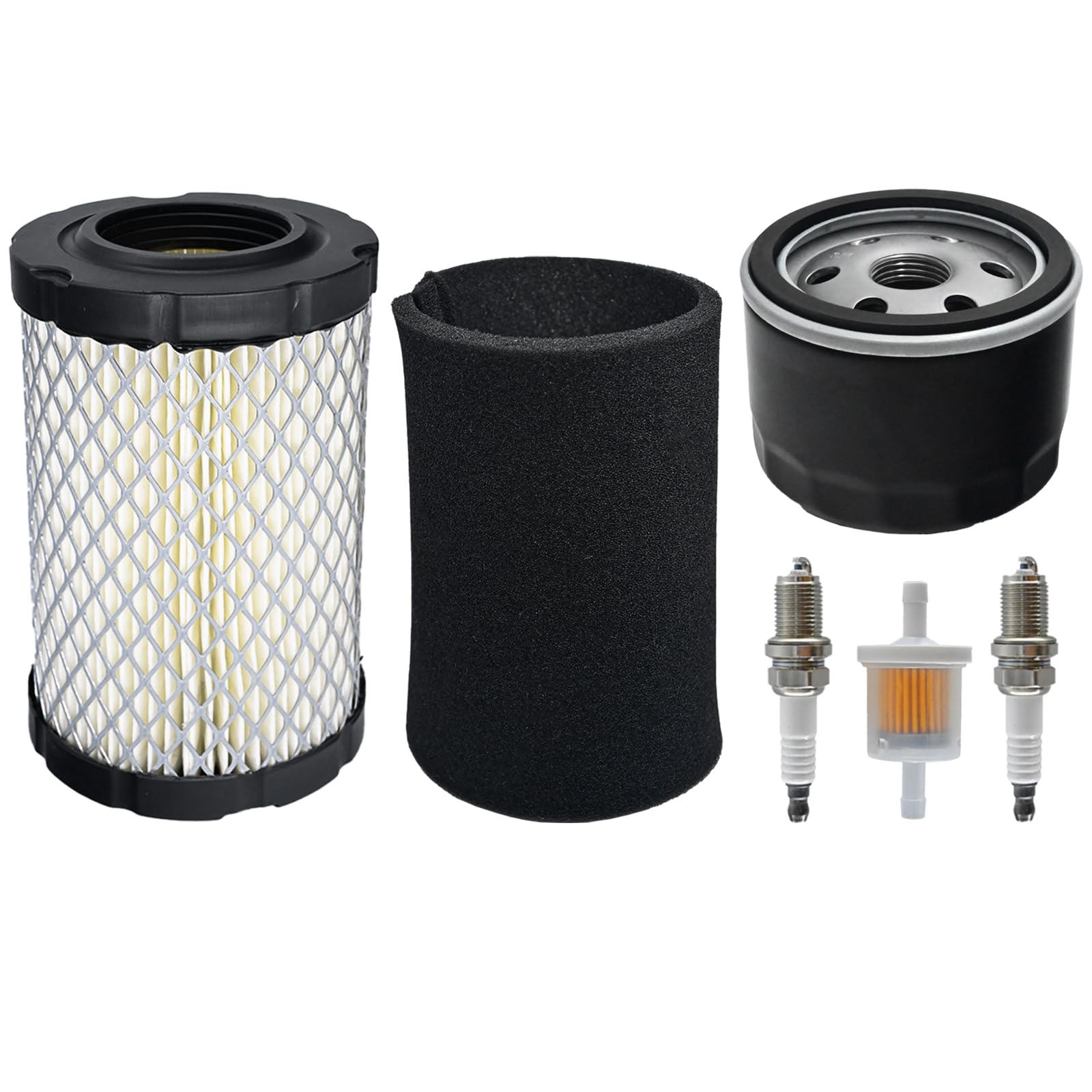 796031 Air Filter Tune Up Kit Replacement for John Deere D100 D105 D110 D130 MIU14395, for BS 591334 594201 797704, Replacement for Husqvarna YTH22V46