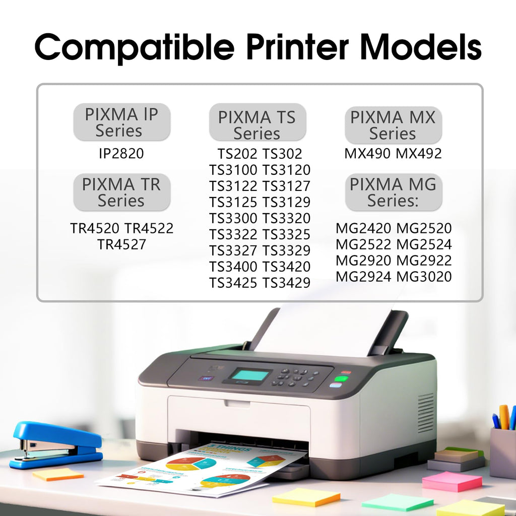 245XL Ink Cartridges Black High Yield Replacement for Canon PG-245 XL – Compatible with Pixma MG, TS, TR & MX Series Printers, MG2522 MX492 TR4520, 2 Black, 2 Pack