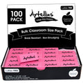 Pink Erasers Pack of 100 - Large Size, Latex & Smudge Free - Bulk School Supplies for Classrooms, Teachers, Homeschool, Office, Art Class