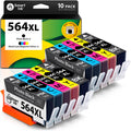 Smart Ink Compatible Ink Cartridge Replacement for HP 564 XL 564XL High Yield 10 Combo Pack (2 Black, 2PBK & 2 C/M/Y) for Photosmart 6525 6520 7520 5520 7510 5510 7525 DeskJet 3520 3522