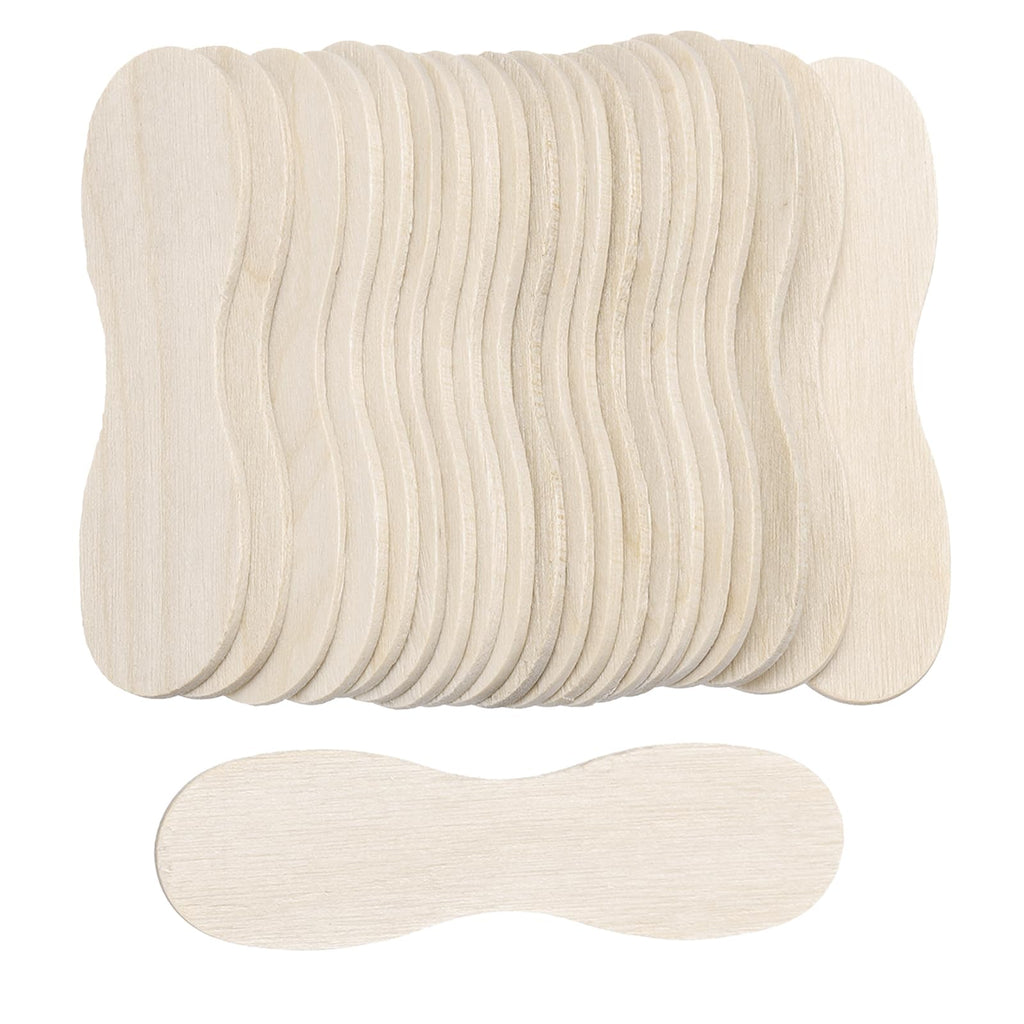 DMiotech 100 Pack 24" x 0.6" Wooden Ice Cream Paddle Spoons Bulk Disposable Ice Cream Tasting Sticks Dessert Spoons for Tasting, Craft