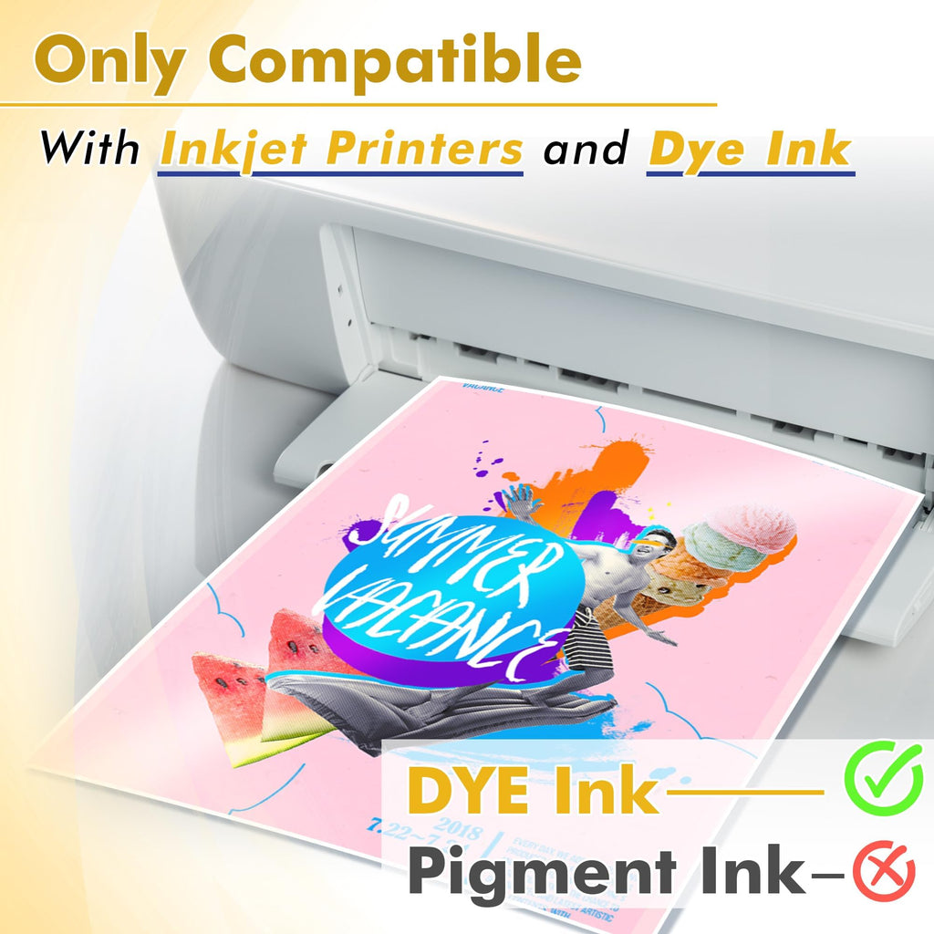 Koala Glossy Thin Inkjet Printer Paper for DIY Chip Bag and Print Brochure Flyer 8.5x11 Inches 100 Sheets 36LB for Inkjet Printers Use DYE Ink