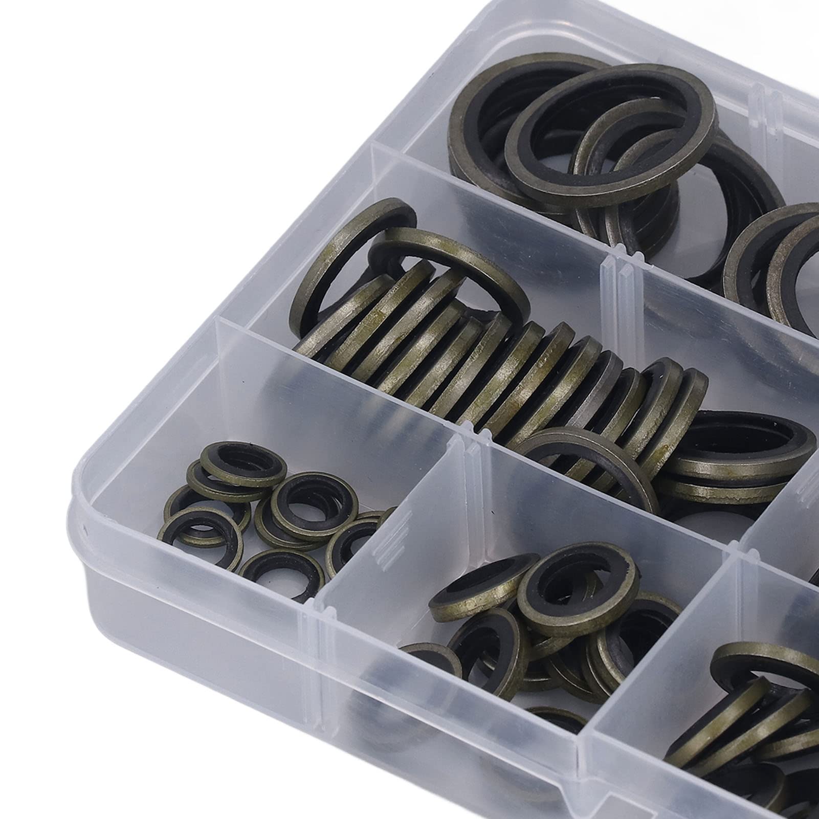 110 Pcs 8 Sizes Oil Seal Washer Automotive Drain Plug Gaskets Oil Crush Washers M6 M8 M10 M12 M14 M16 M18 M20