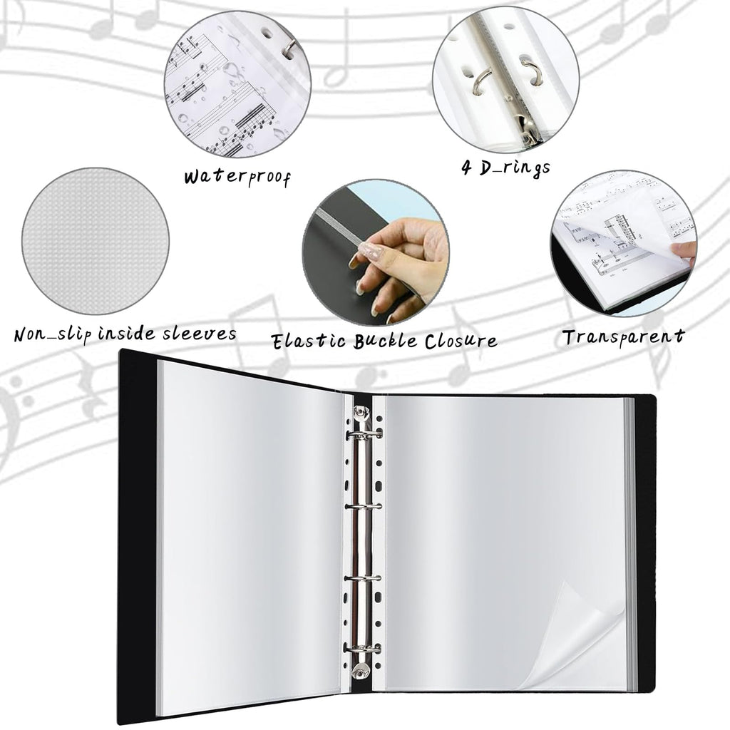 iGolife Portfolio Binder with Plastic Sleeves, 70 Pockets Presentation Book Display 140 Pages File Folder for Artwork, Sheet Music, Document, Diamond Painting