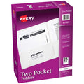 Two Pocket Folders, White, Paper, 8-1/2" x 11"