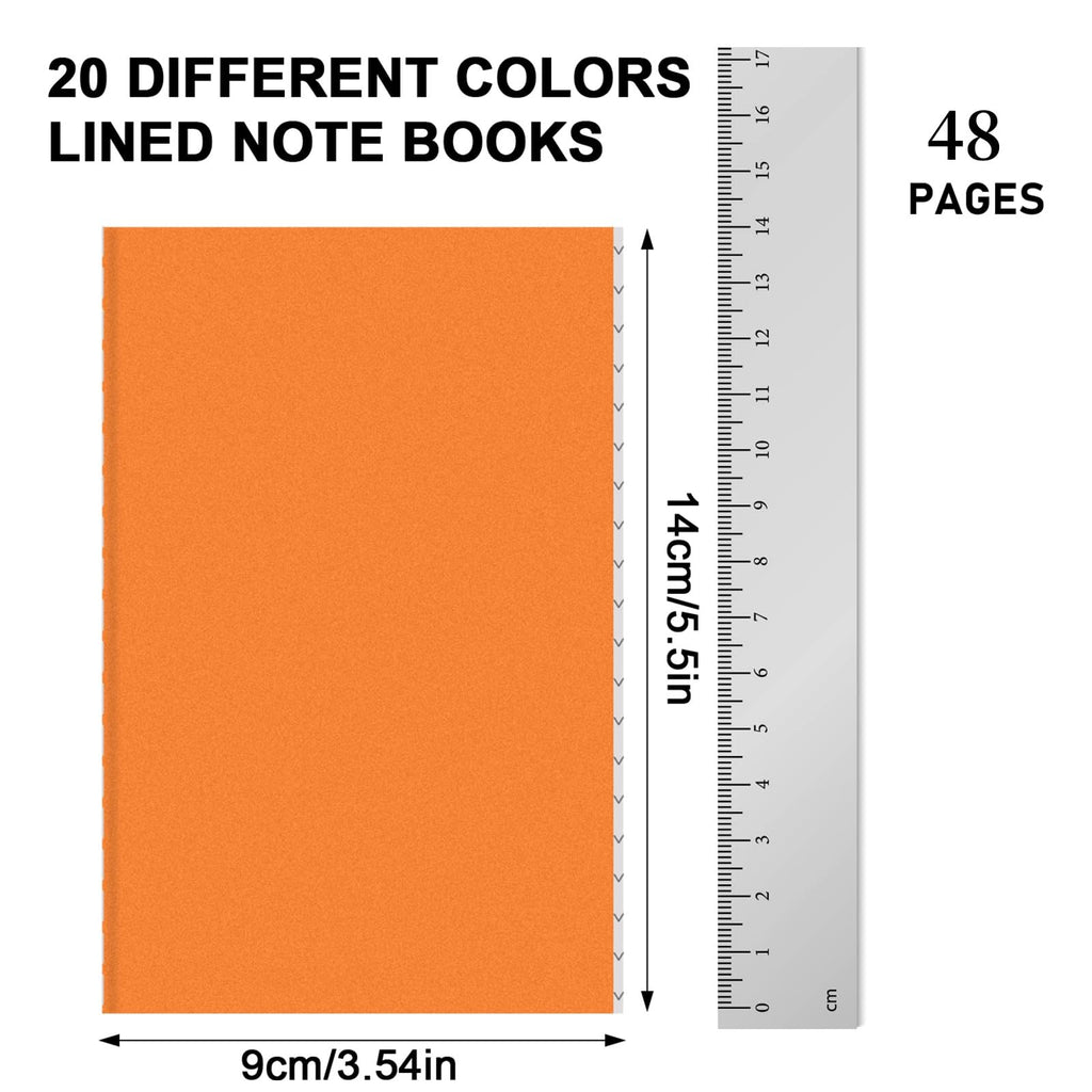 60 Pcs A6 Mini Notebooks Bulk, Small Pocket Notebooks, Colorful Lined Notepad, Journal Memo Notepad for Kids, Students, Traveler, School Supplies, 3.5 x 5.5 Inch, 24 Sheets/48 Pages, 20 Color