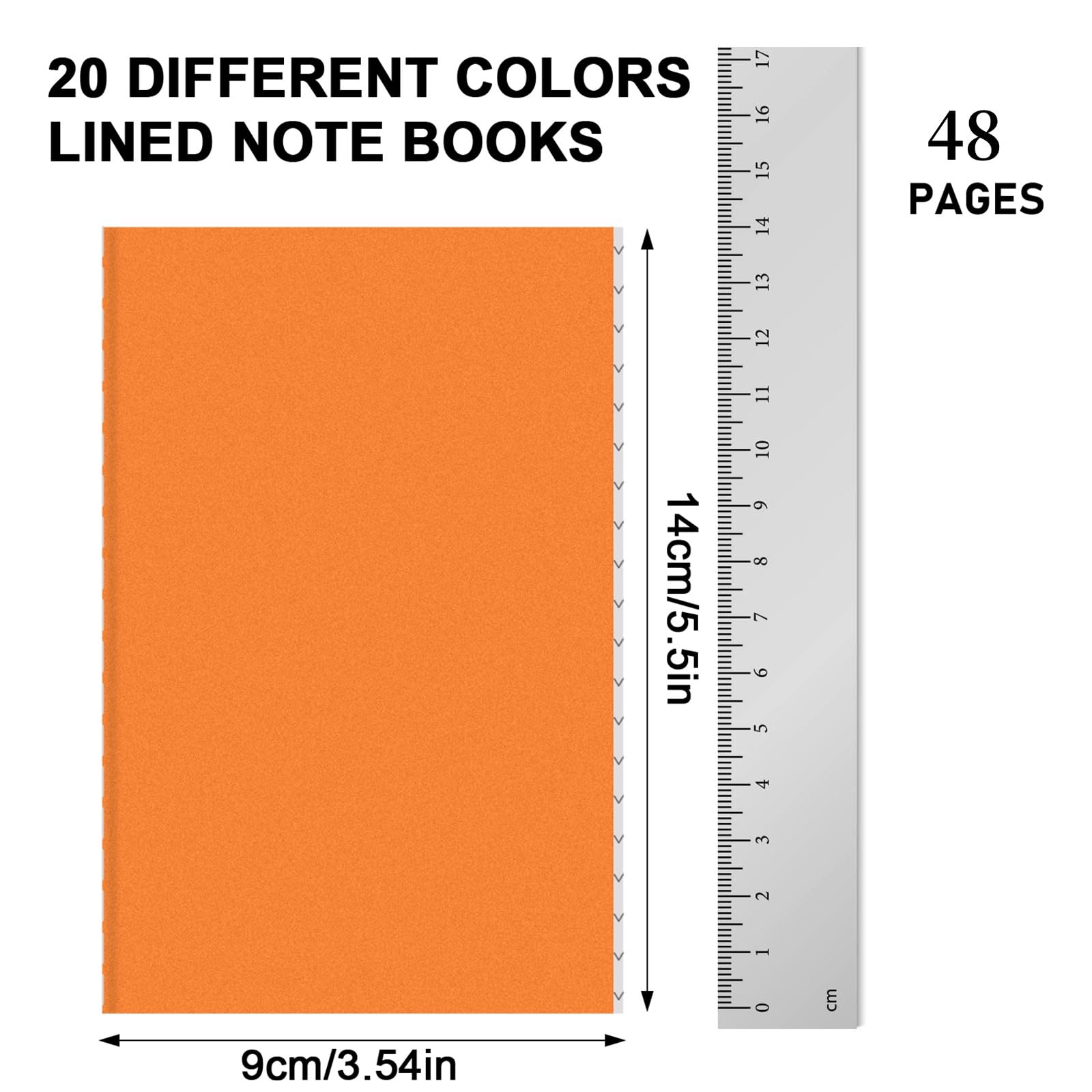 60 Pcs A6 Mini Notebooks Bulk, Small Pocket Notebooks, Colorful Lined Notepad, Journal Memo Notepad for Kids, Students, Traveler, School Supplies, 3.5 x 5.5 Inch, 24 Sheets/48 Pages, 20 Color