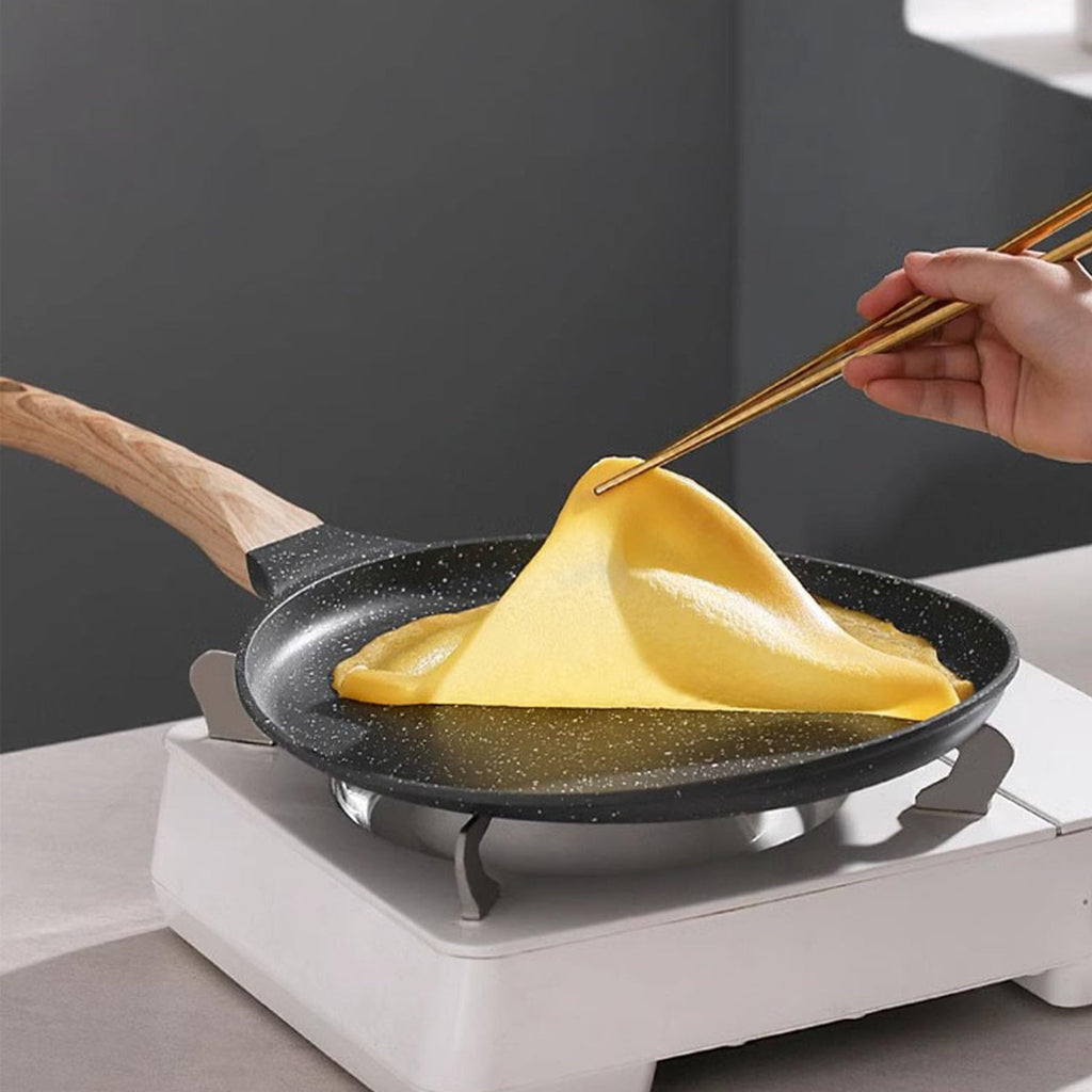 Nonstick Crepe Pan,Medical Stone Coating Dosa Pan Pancake Flat Skillet Tawa Griddle 10-Inch with Spreader,Induction Compatible