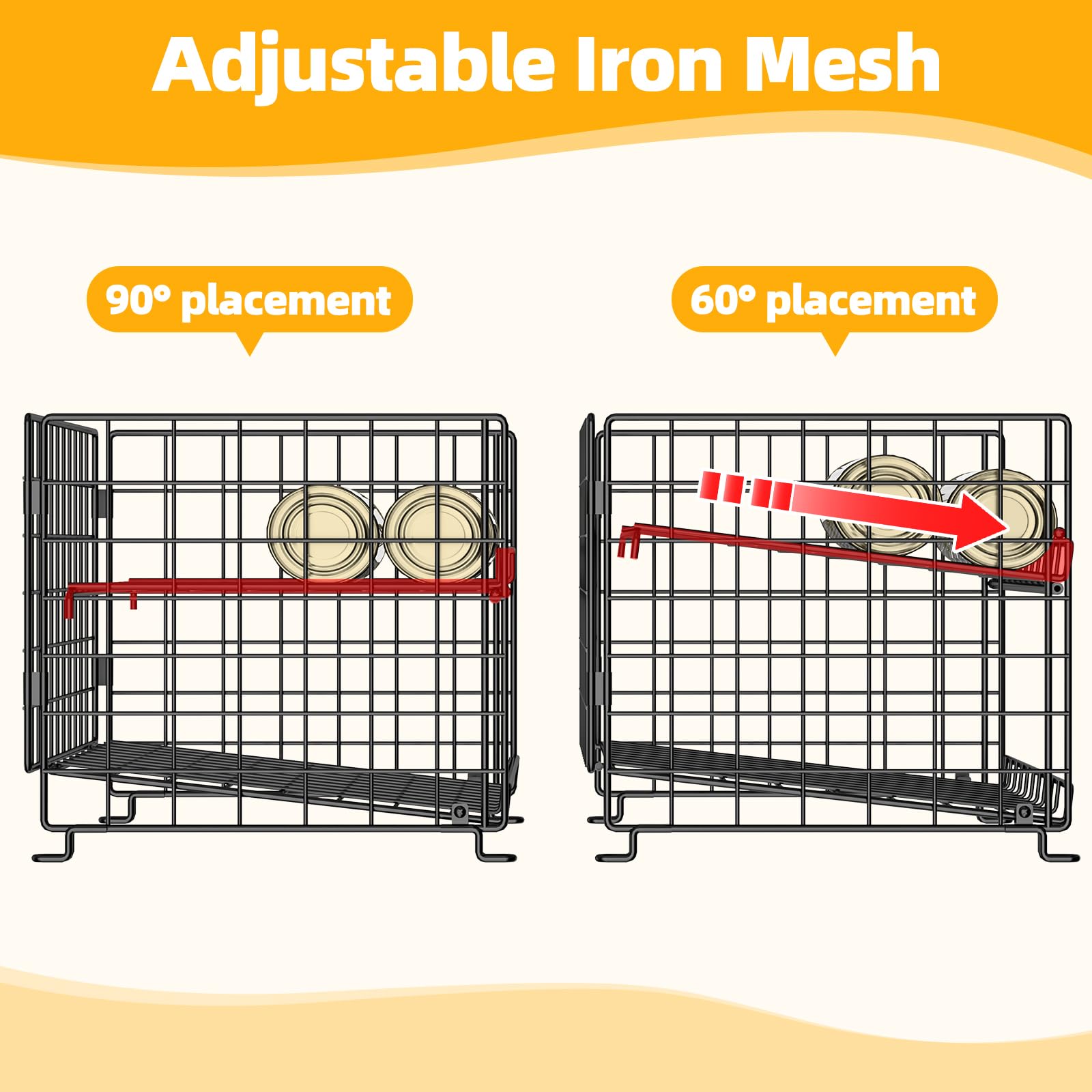 2-Pack Stackable Can Rack Organizer, Storage for Kitchen Pantry Cabinet, Holders for Food, Multifunctional Dispenser for Snacks Soda