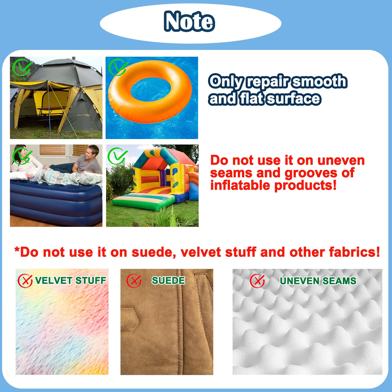 KAIHENG 4IN x 7FT Inflatable Patch Repair Kit, Waterproof TPU Air Mattress Patch Kit, Pool Repair Patch, Repair Tape for Pool Swimming Ring Pool Floats Bounce House Air Bed Tent Inflatable Toys