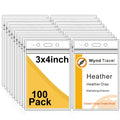 Fushing Pack of 100 Clear Plastic Vertical Badge Holders, Name Tag Holders, Card Holders (L)