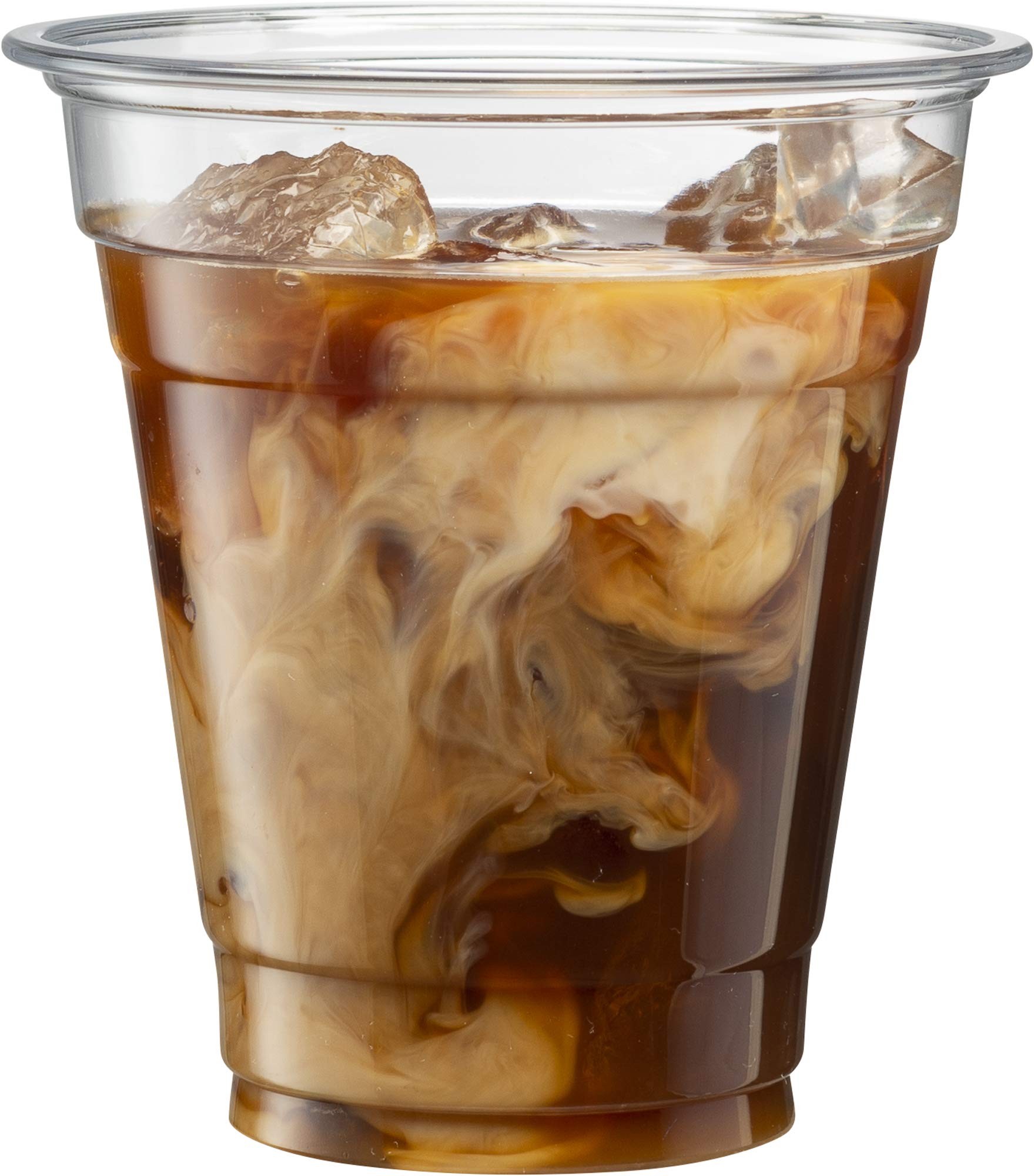 [50 Sets - 12 Oz] Crystal Clear Plastic PET Cups With Dome lids for Iced Coffee, Cold Drinks, Milkshake, Slush Cups, Smoothy's, Slurpee, Party's, Plastic Disposable Cups