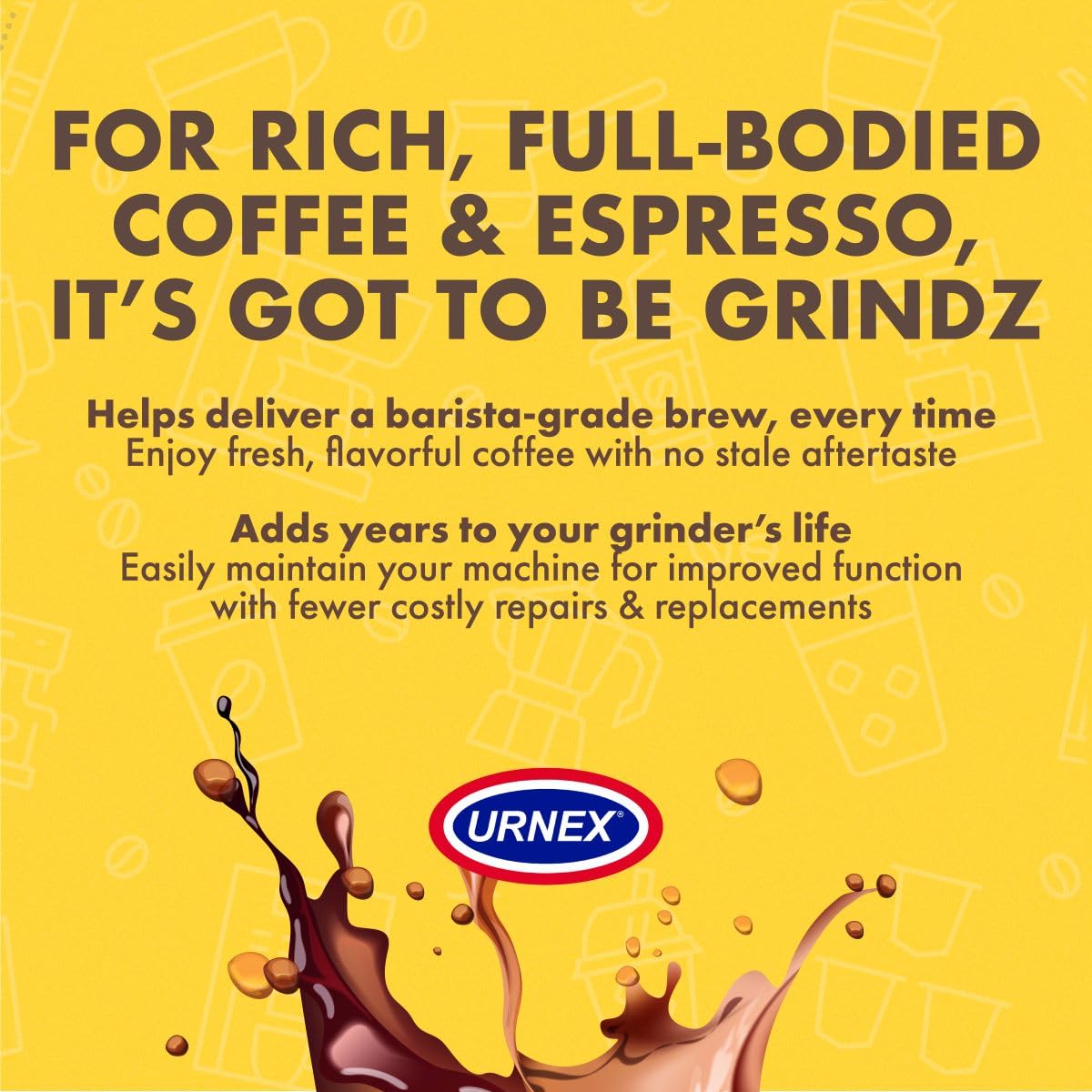 Urnex Grindz Professional Coffee Grinder Cleaning Tablets, 430 grams
